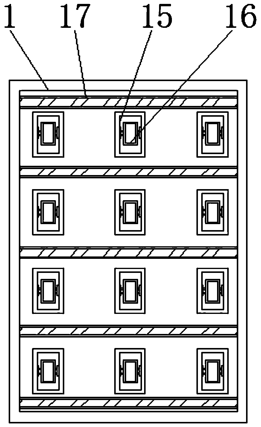 A combined logistics storage rack for storing logistics packages