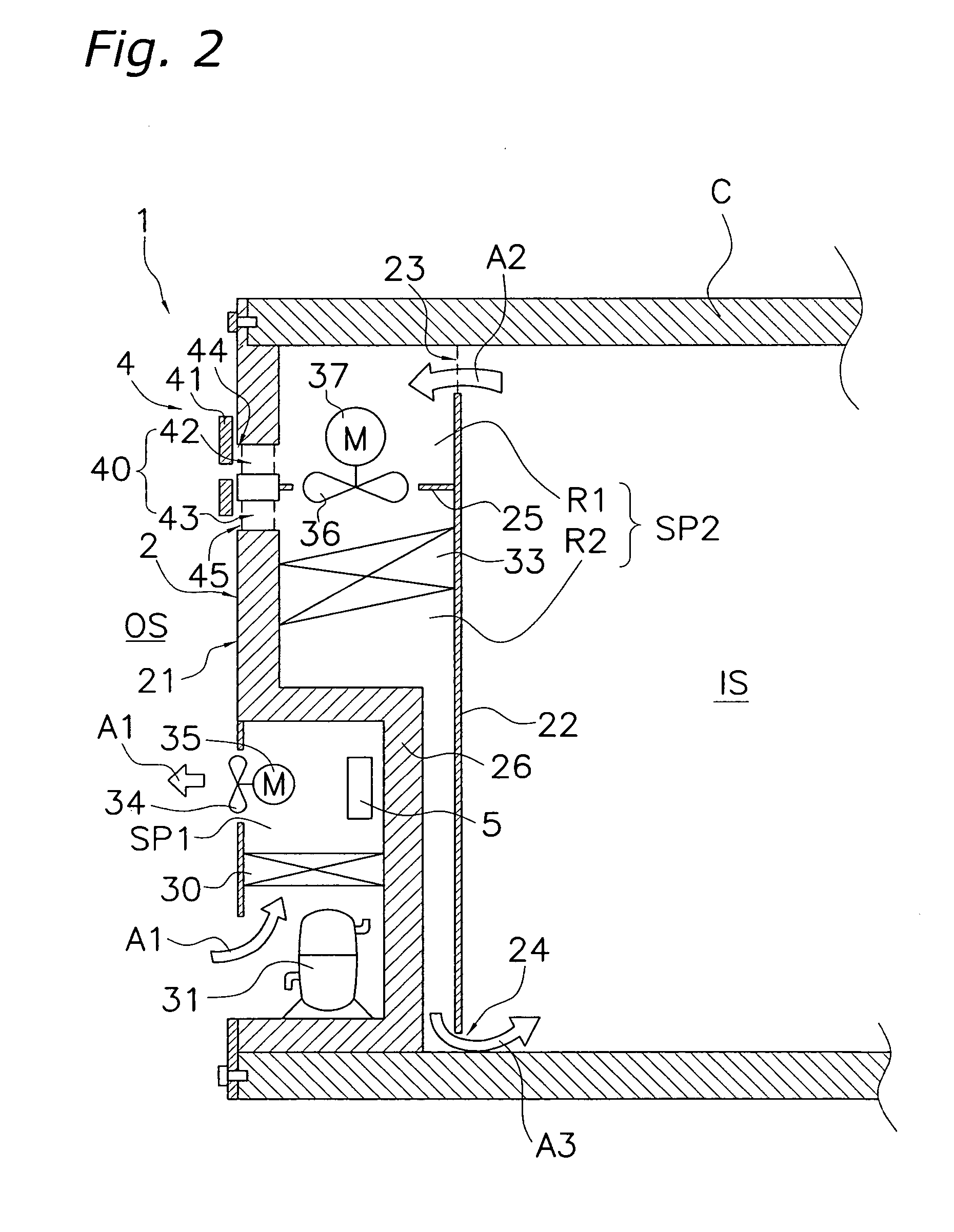 Refrigeration unit for container