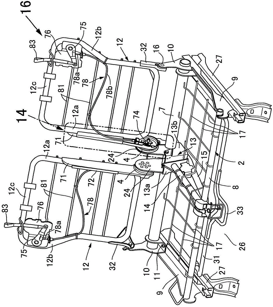 Frame structure for vehicle seat