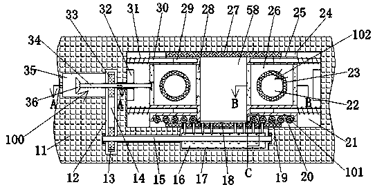 Fire extinguishing type fire door for preventing fire from spreading