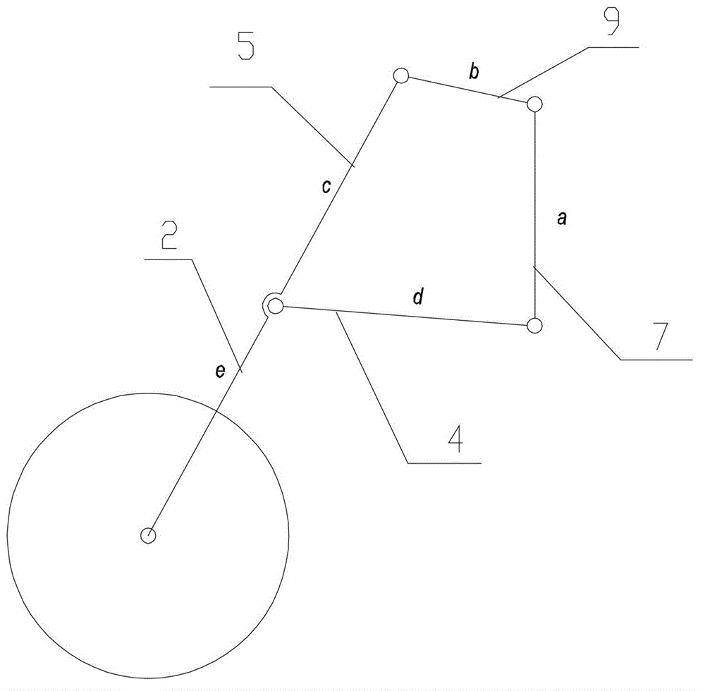 Multi-spring constrained quadrilateral foldable and extendable suspension type six-wheel vehicle-mounted mechanism