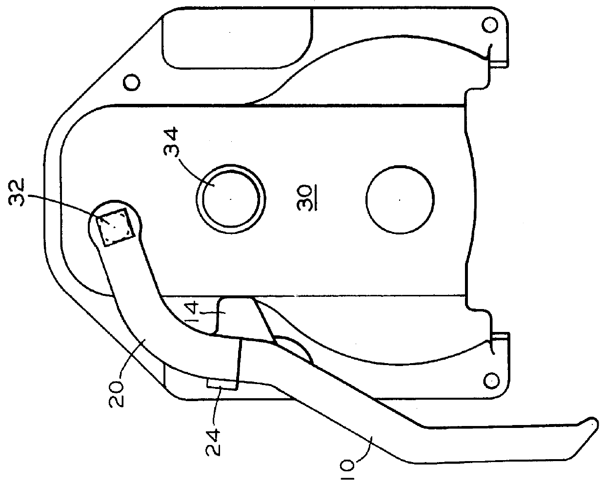 Two piece hand brake release handle