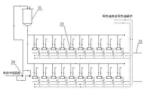 Energy-saving and environment-friendly production system of solid polyaluminium chloride by drying with conduction oil type drum