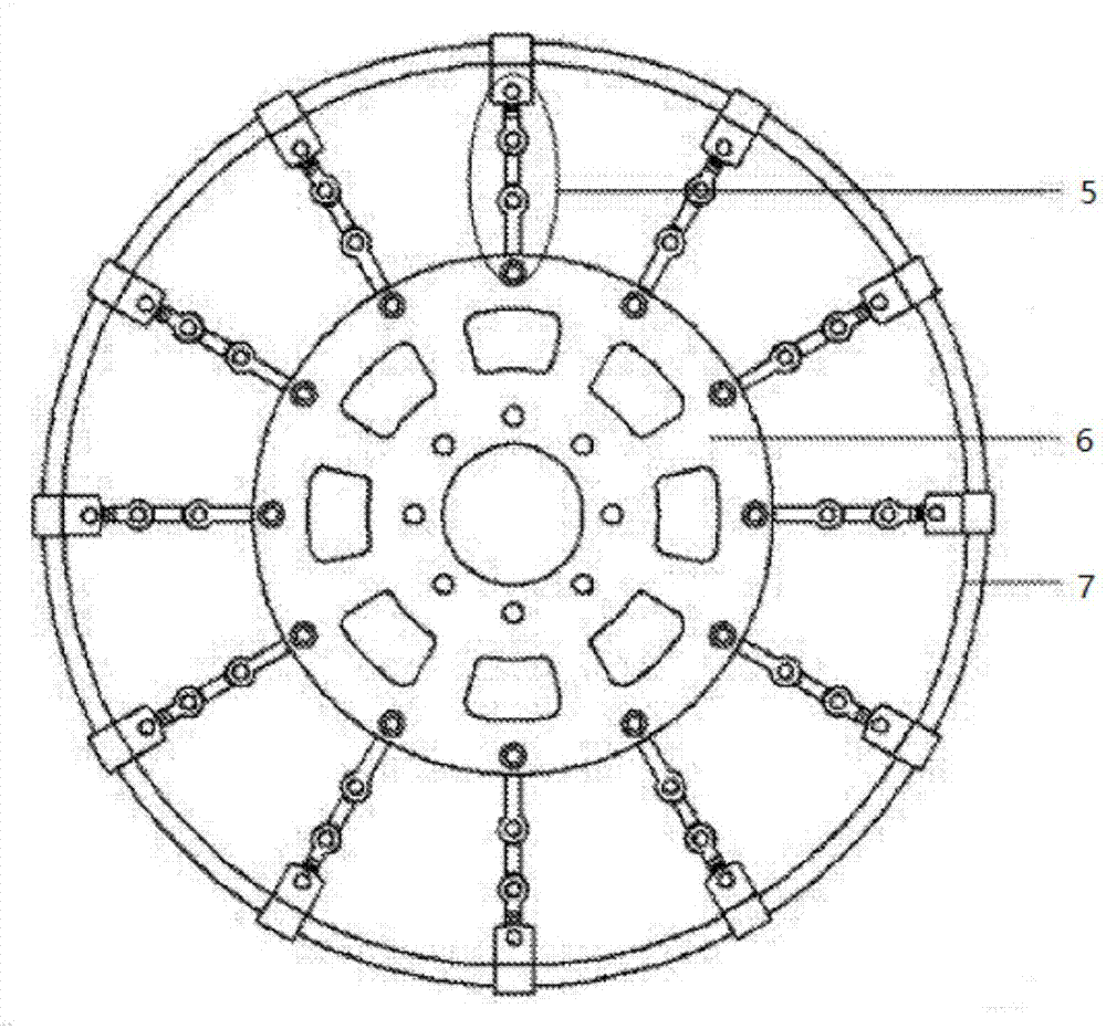 Knuckle bearing structure of mechanical elastic wheel