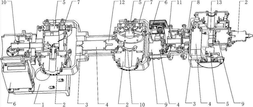 Teleoperation mechanical arm of space cascade rotary joint type and combination thereof