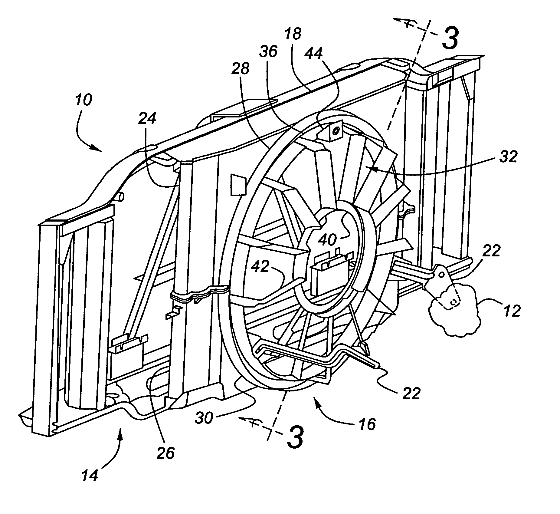 Engine-mounted fan shroud and seal