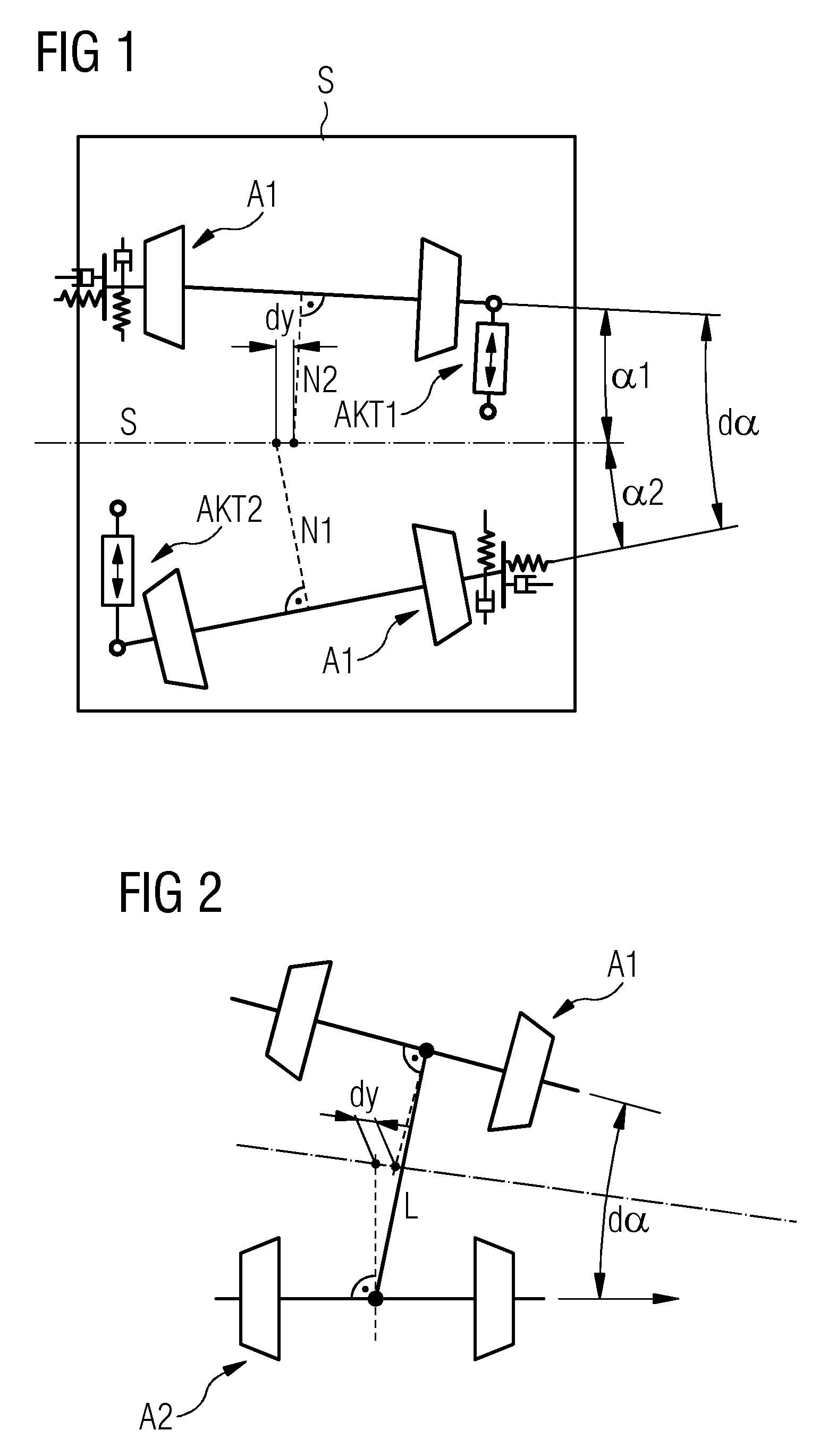 Rail vehicle with variable axial geometry