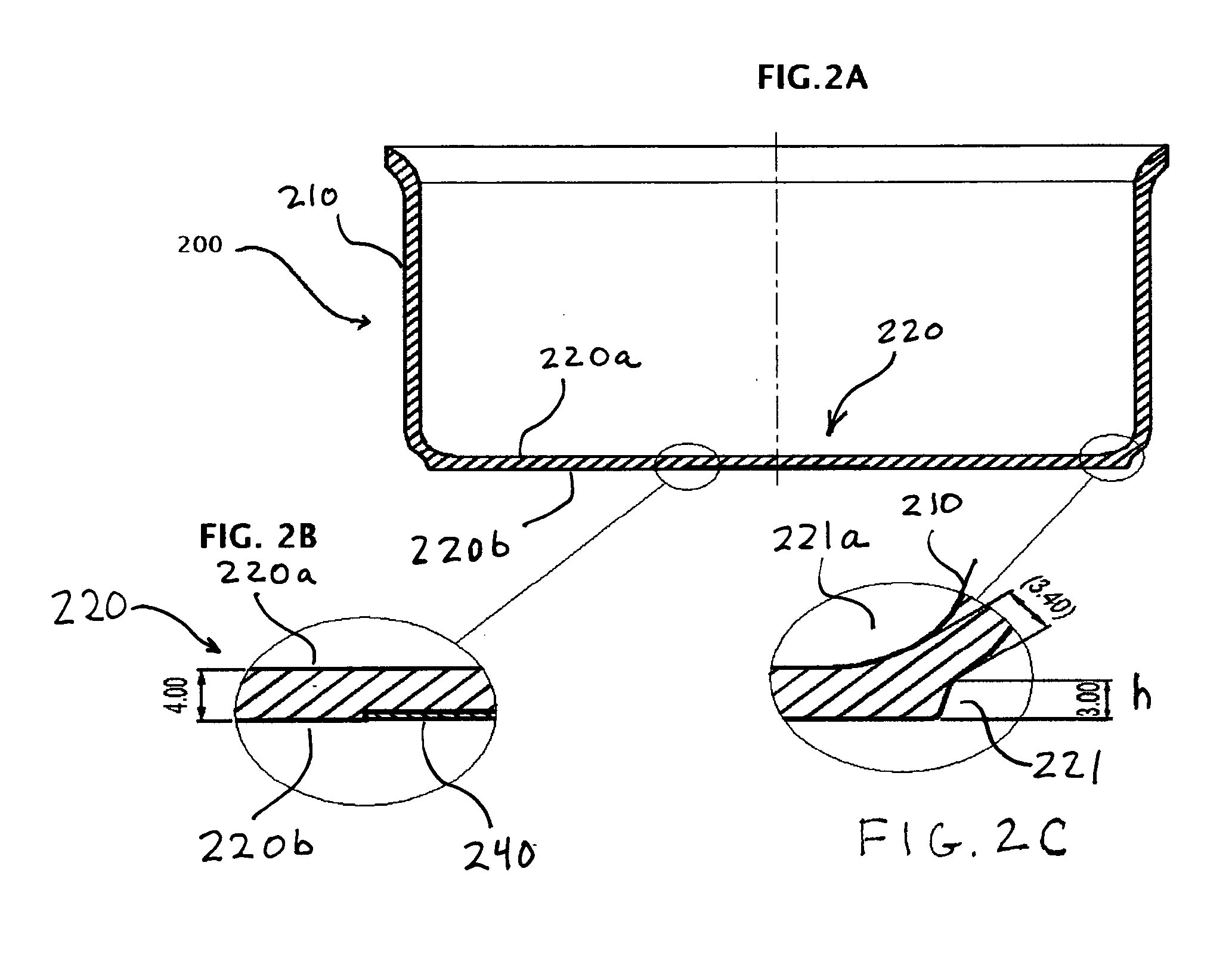 Cookware with flat interior surface