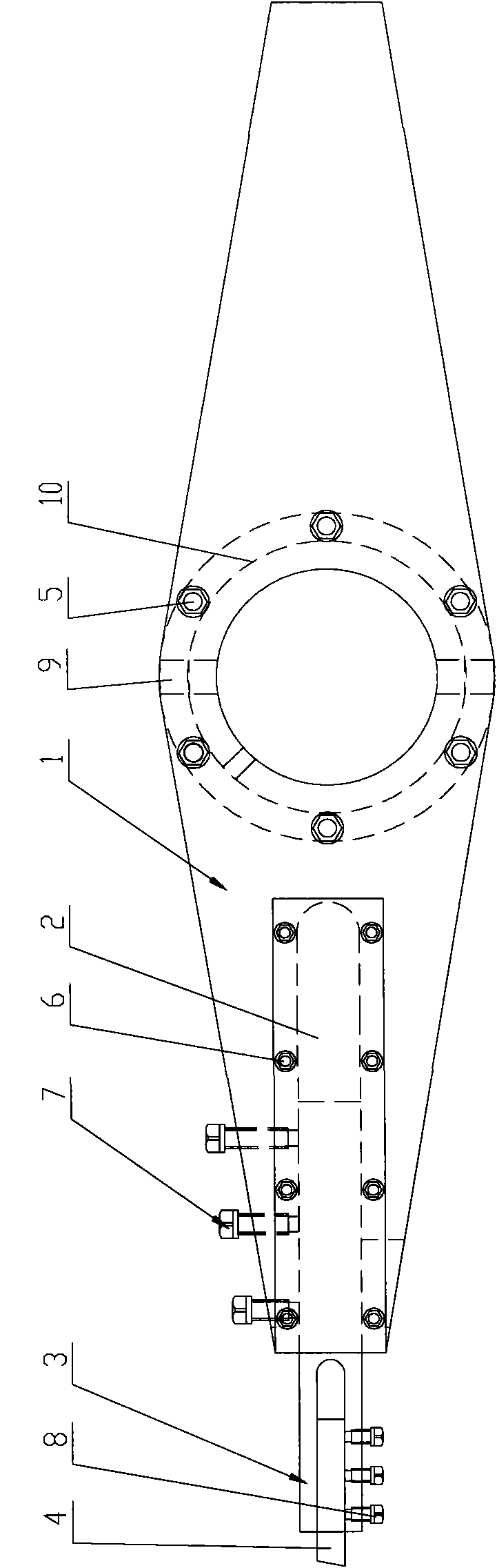 Machining method and cutter head of support tube in large-scale track forging manipulator