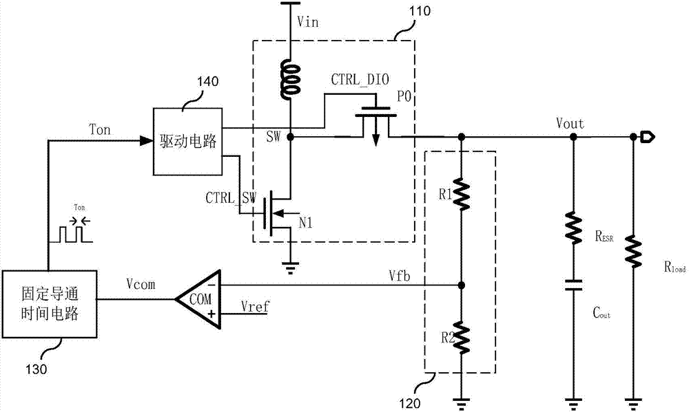 Constant conduction time type boosting voltage stabilizer