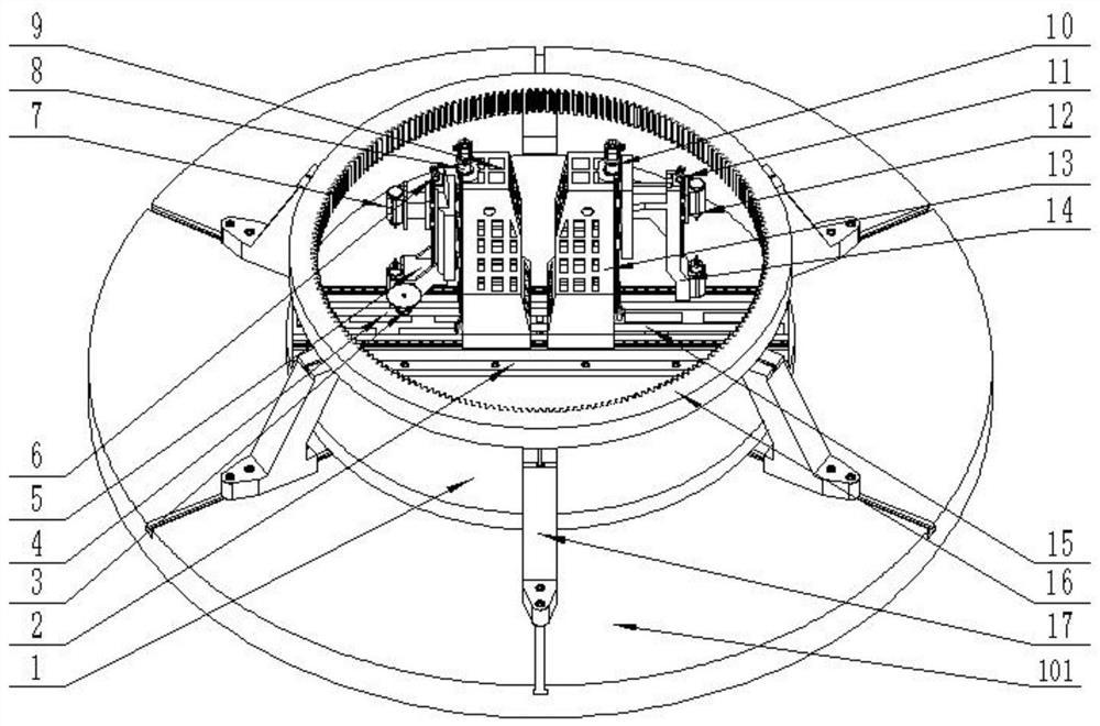 Double-end-face numerical control chamfering machine tool and method for ultra-large internal tooth gear