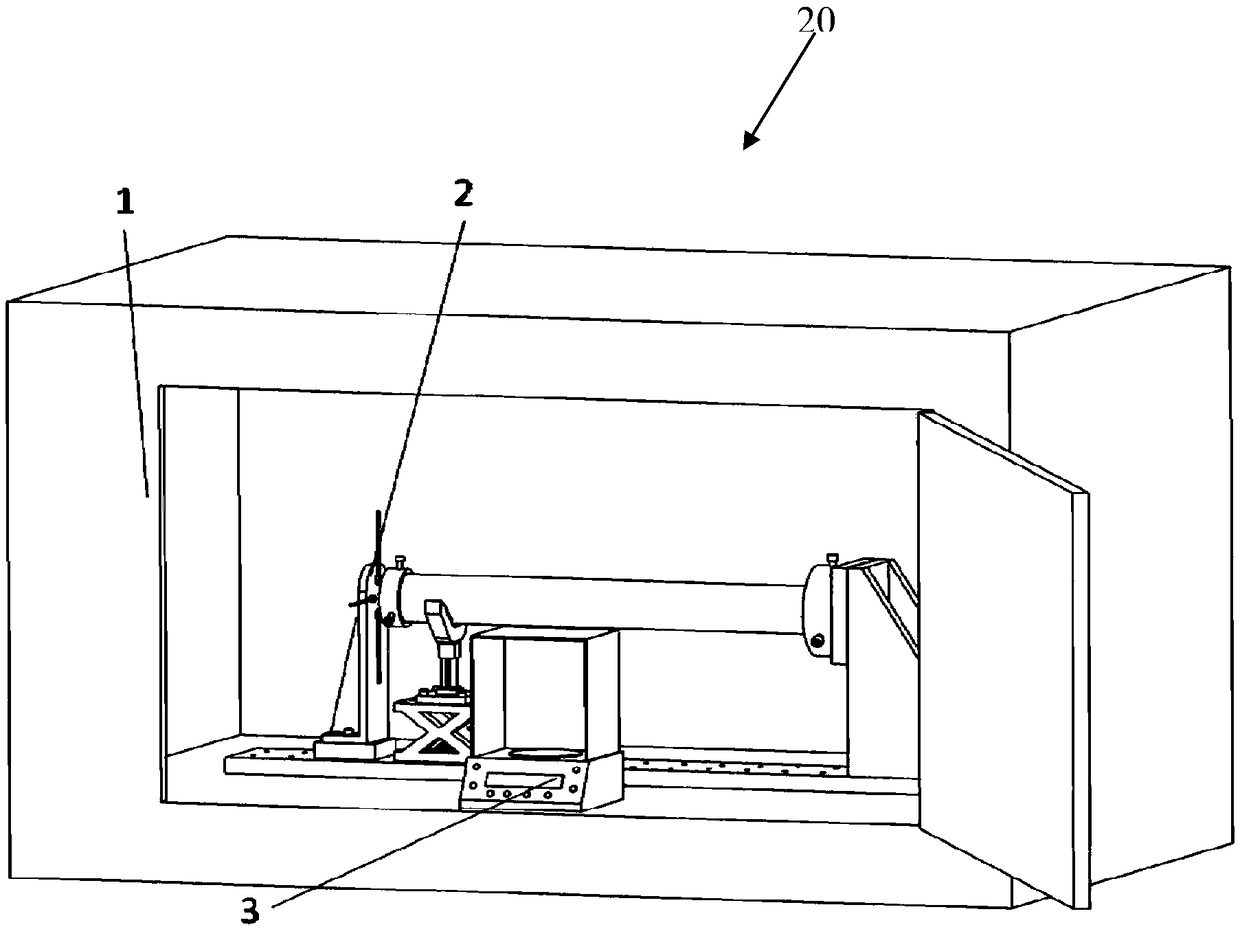 Compound material rod moisture expansion coefficient measuring device and measuring method