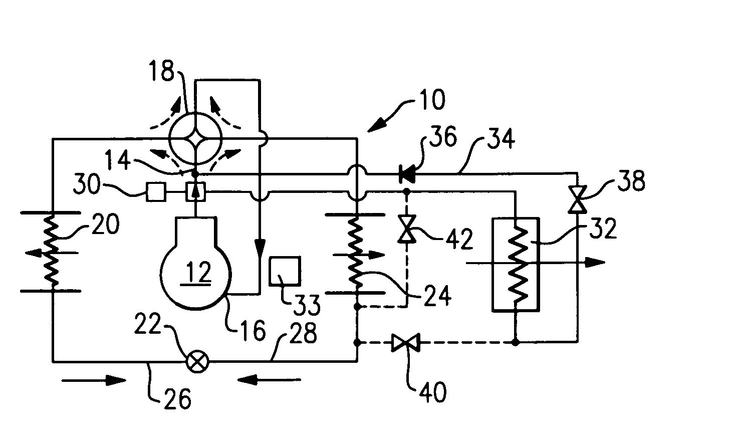 Heat pump with reheat circuit