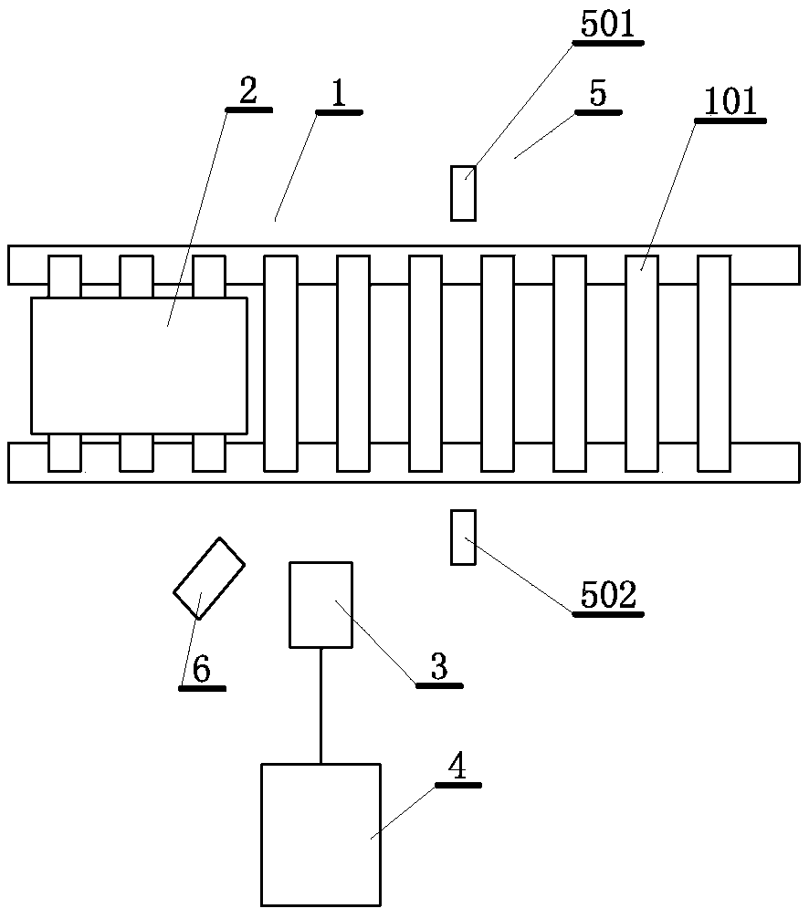 A system and method for intelligently identifying on-line mobile slab mark