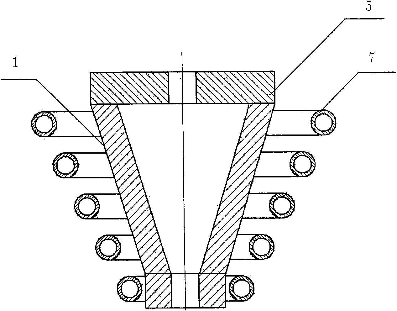 High-temperature gradient directional solidification conical graphite induction heater