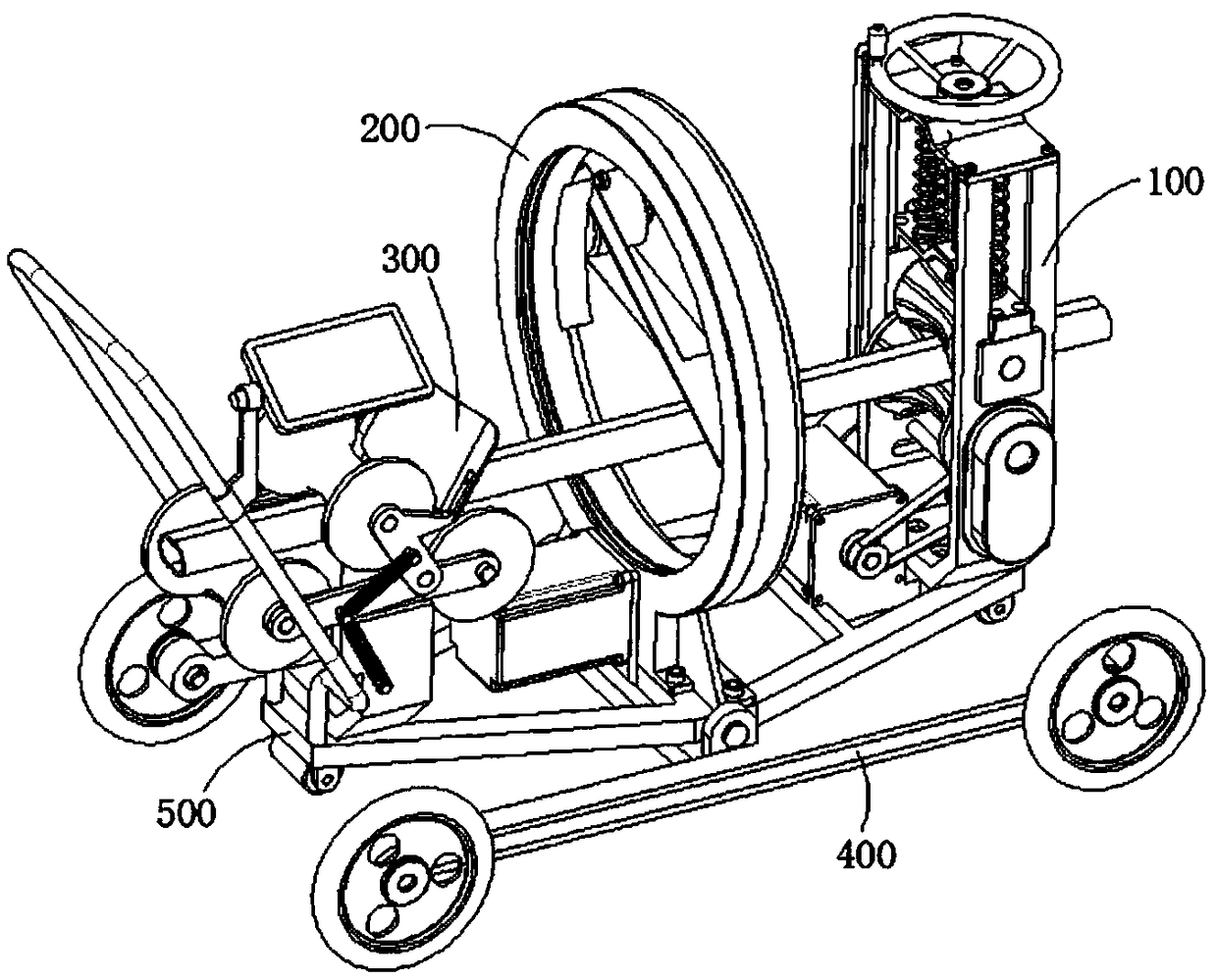 Flat binding and stable conveying equipment of air conditioner heat insulating pipes