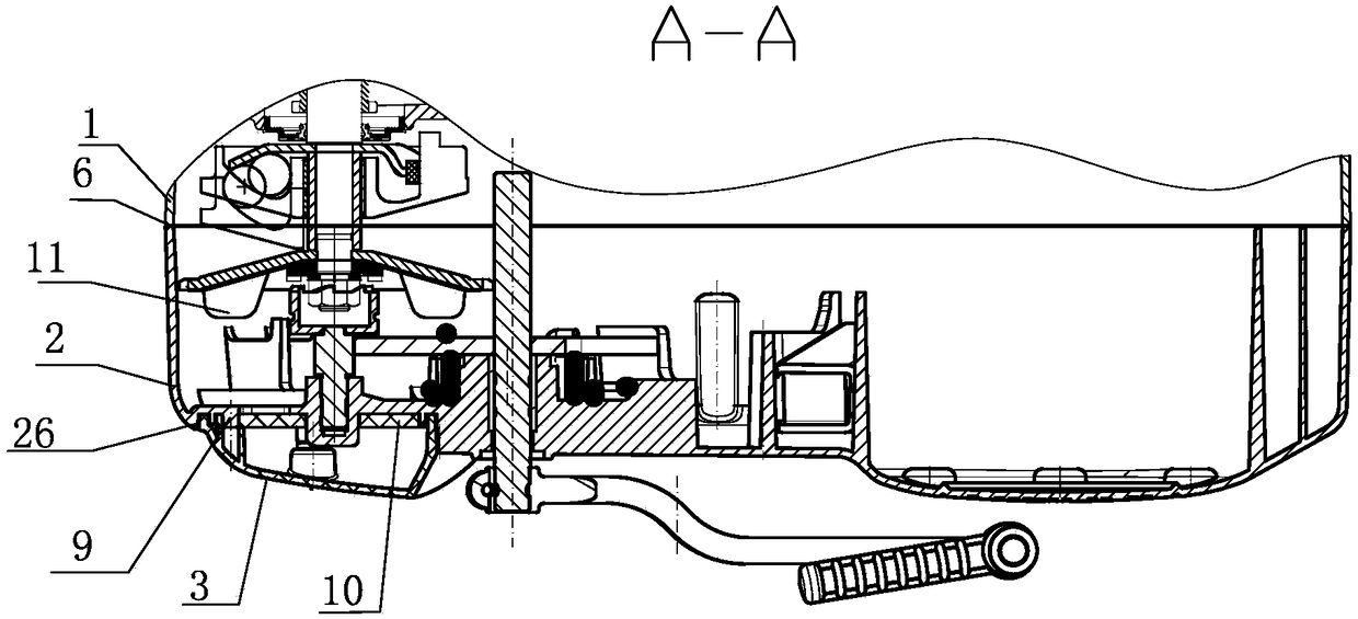 Clutch cover air filter device for scooter engine