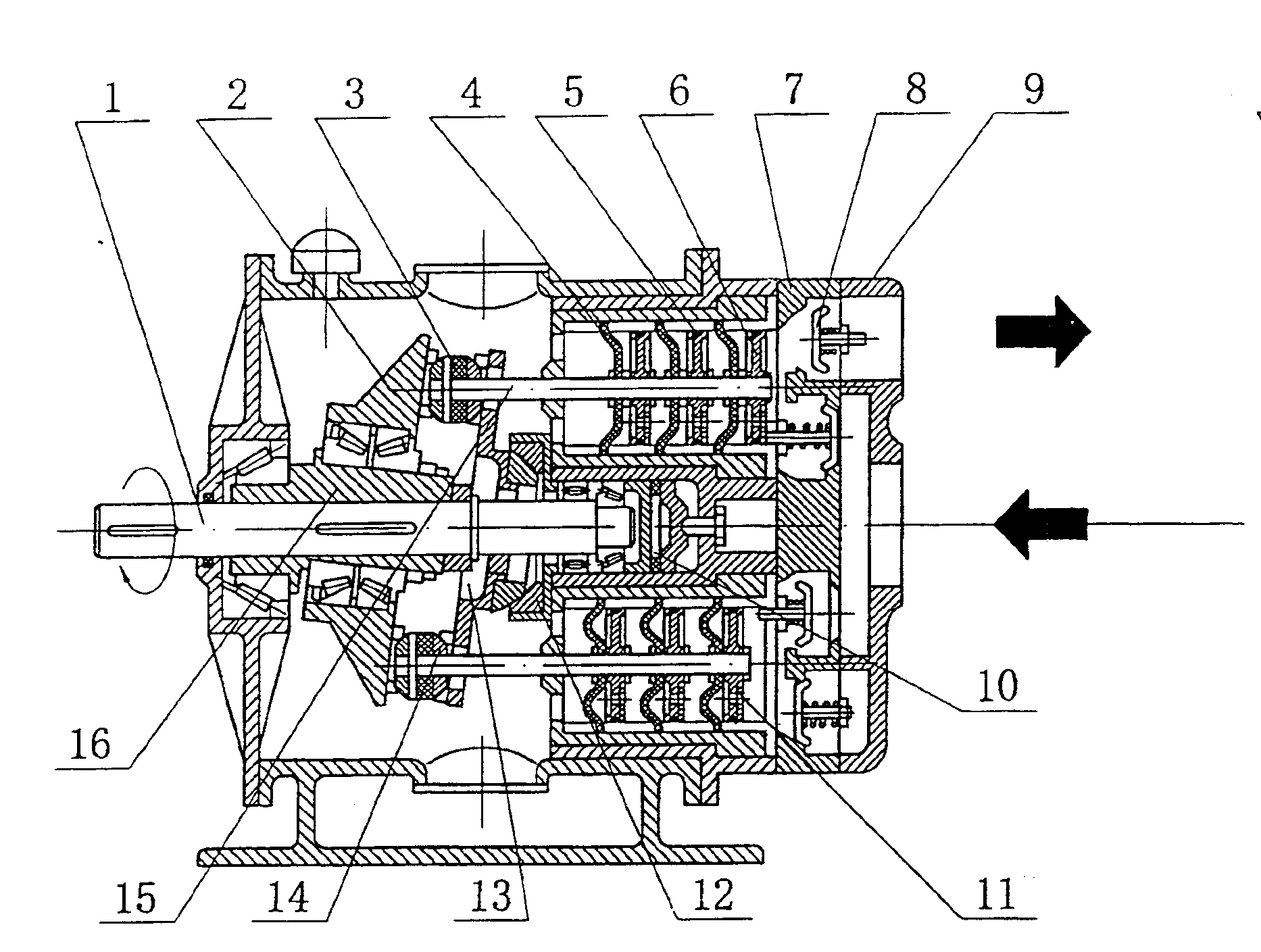 Multistep diaphragm pump