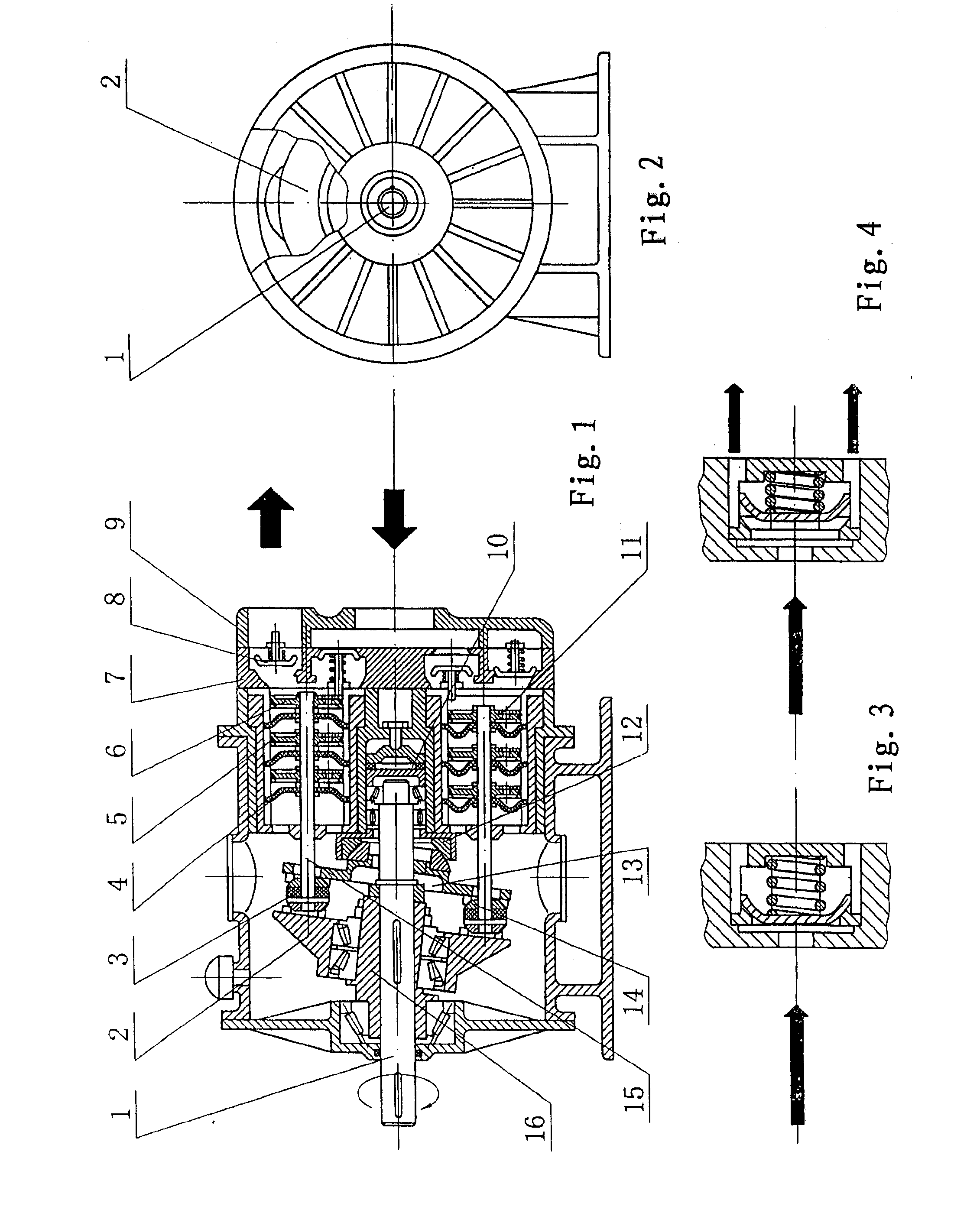 Multistep diaphragm pump