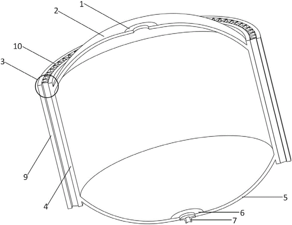 Launch vehicle low-temperature composite storage tank with triangular sandwich wall and processing method of tank