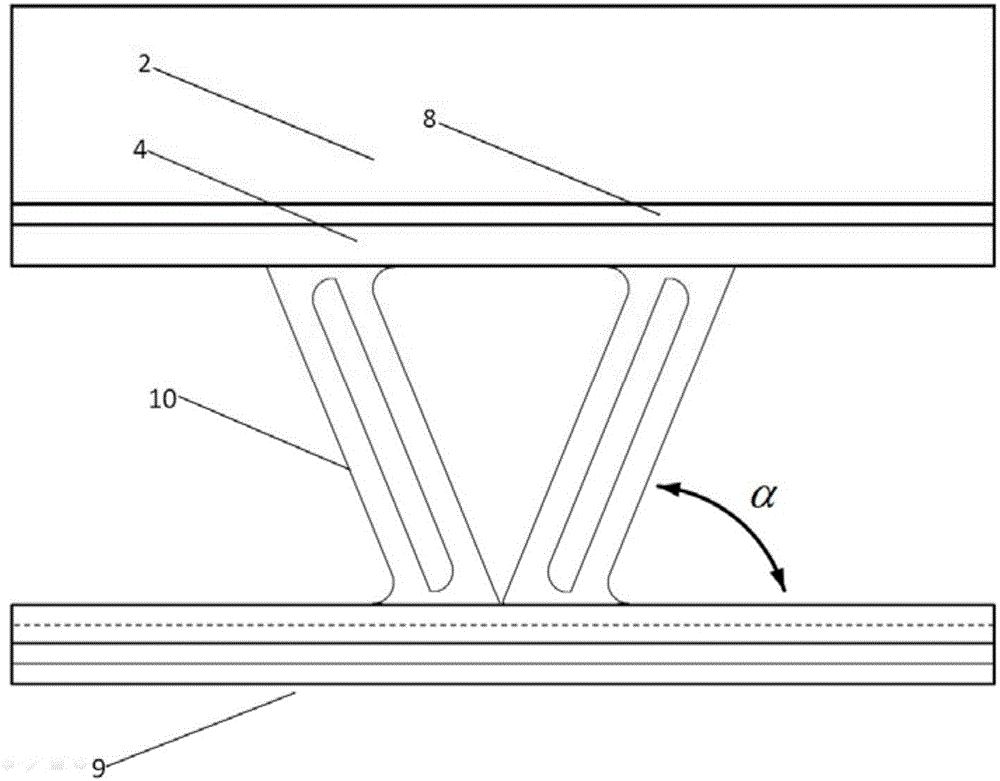 Launch vehicle low-temperature composite storage tank with triangular sandwich wall and processing method of tank