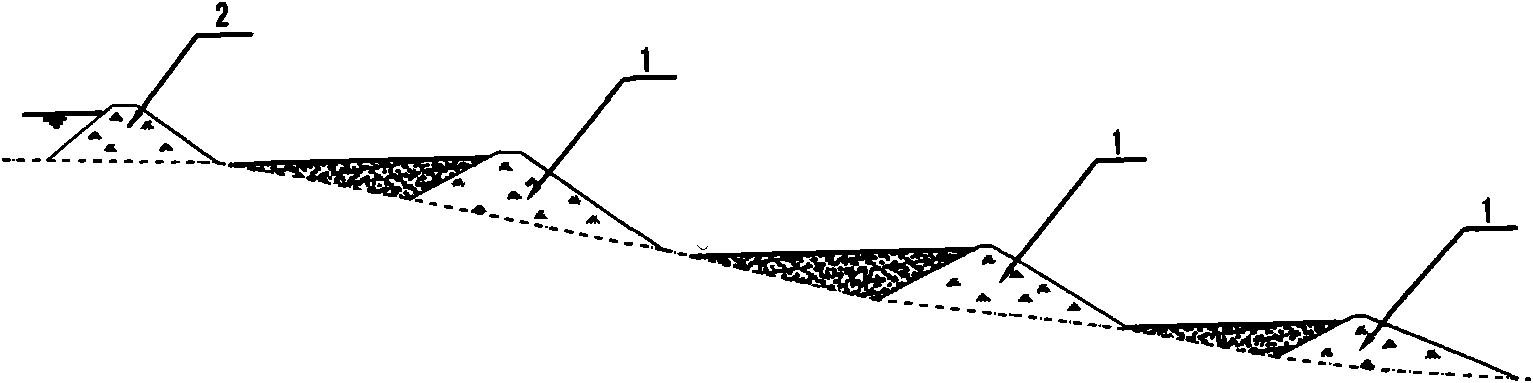 Staircase mine waste reservoir drainage method