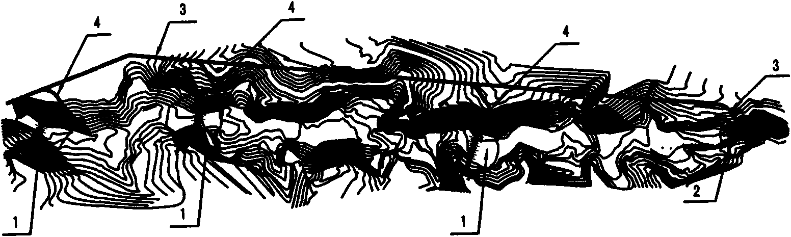 Staircase mine waste reservoir drainage method