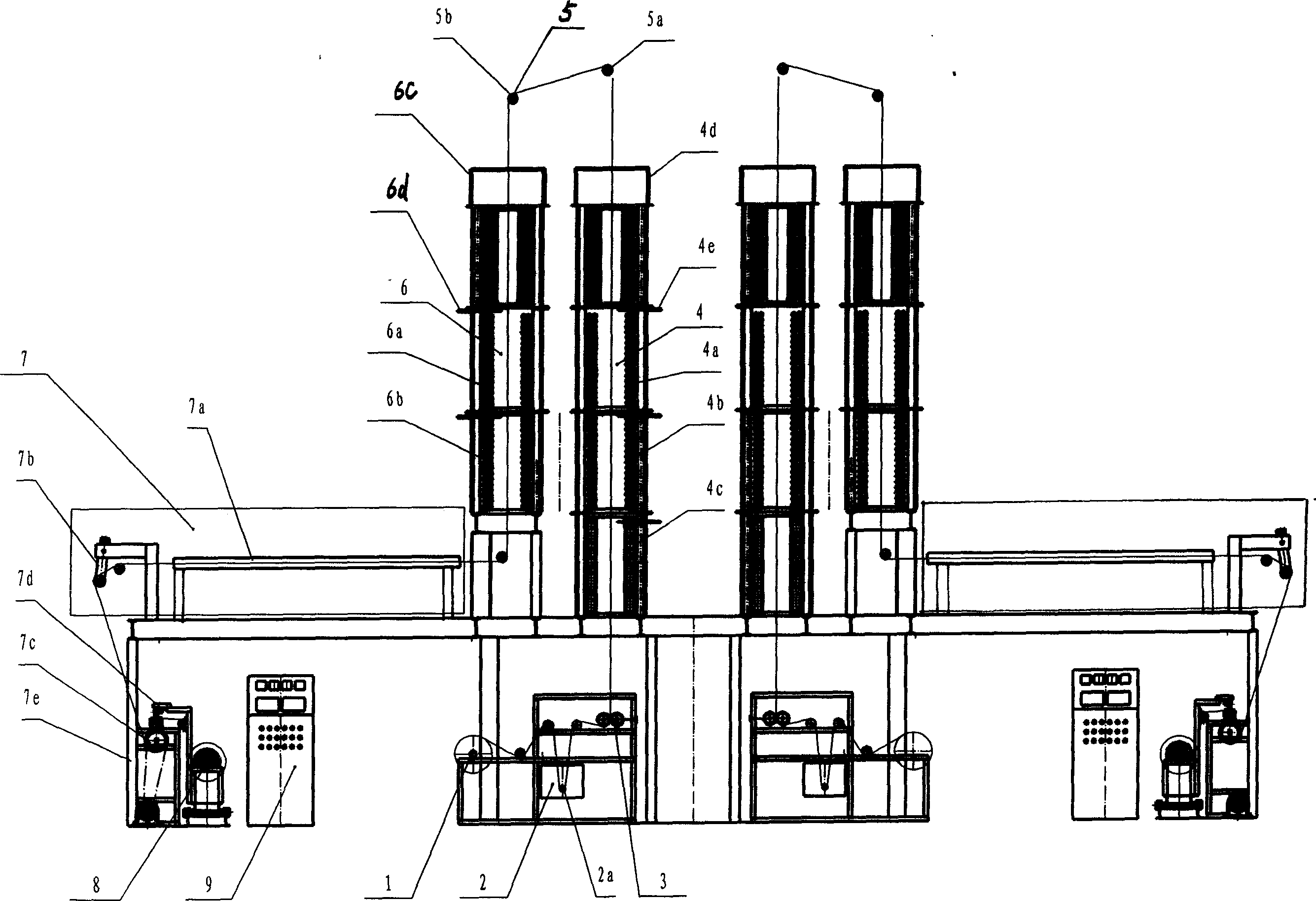 Dost-treatment production process and apparatus for glass fiber fabric for high speed abrasive wheel