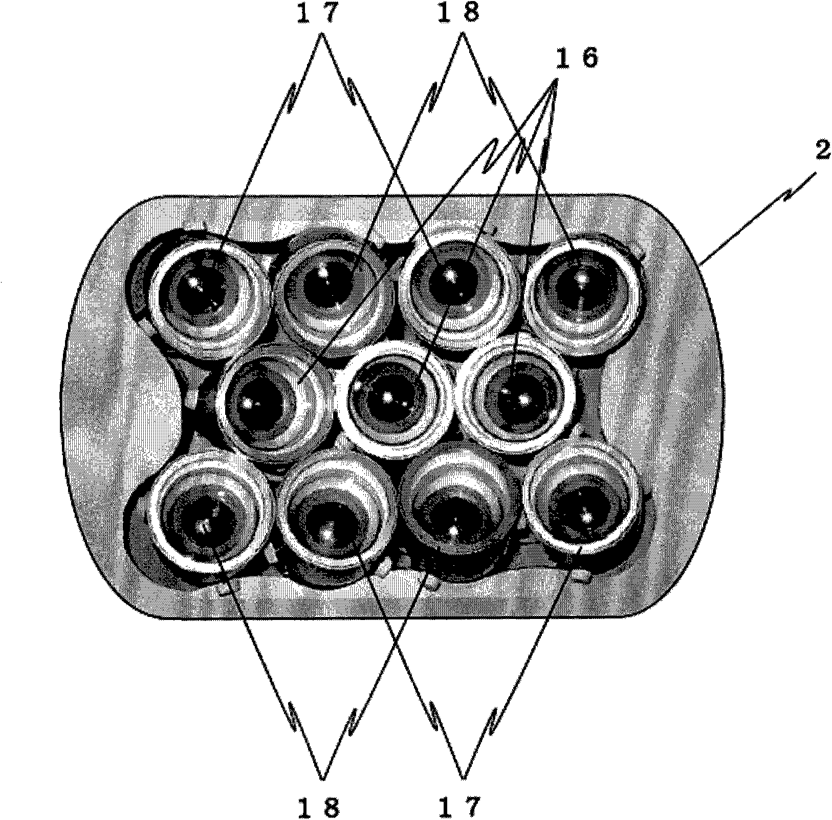 Facial hair-growth device and facial hair-growth system