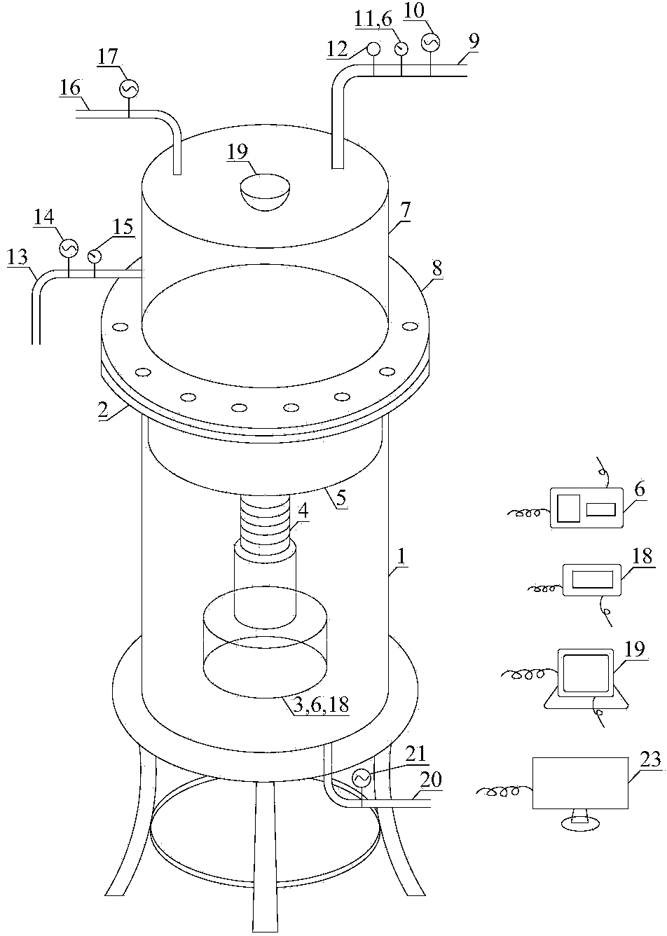 Mechanical dynamic tester for flexible impervious body joint structure and testing method