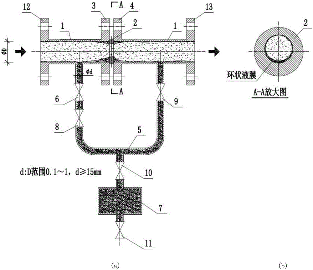 Moisture liquid phase sampler with eccentric hole plate