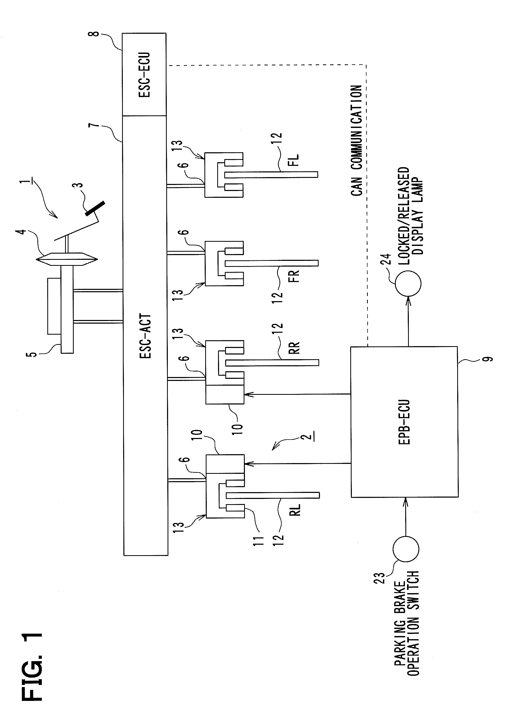 Parking brake control device