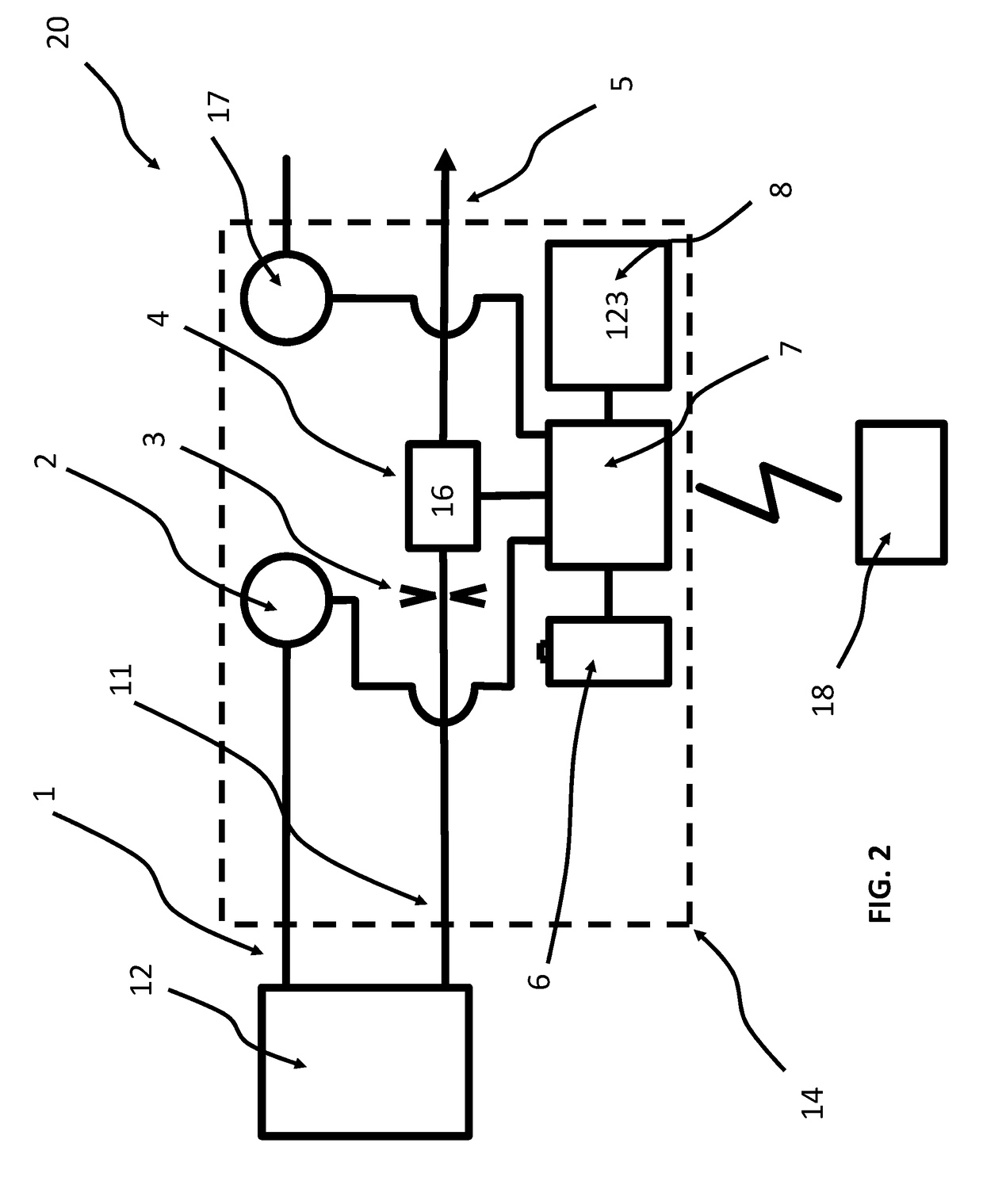 Tank pressure transmitter with integrated breathing gas analyzer