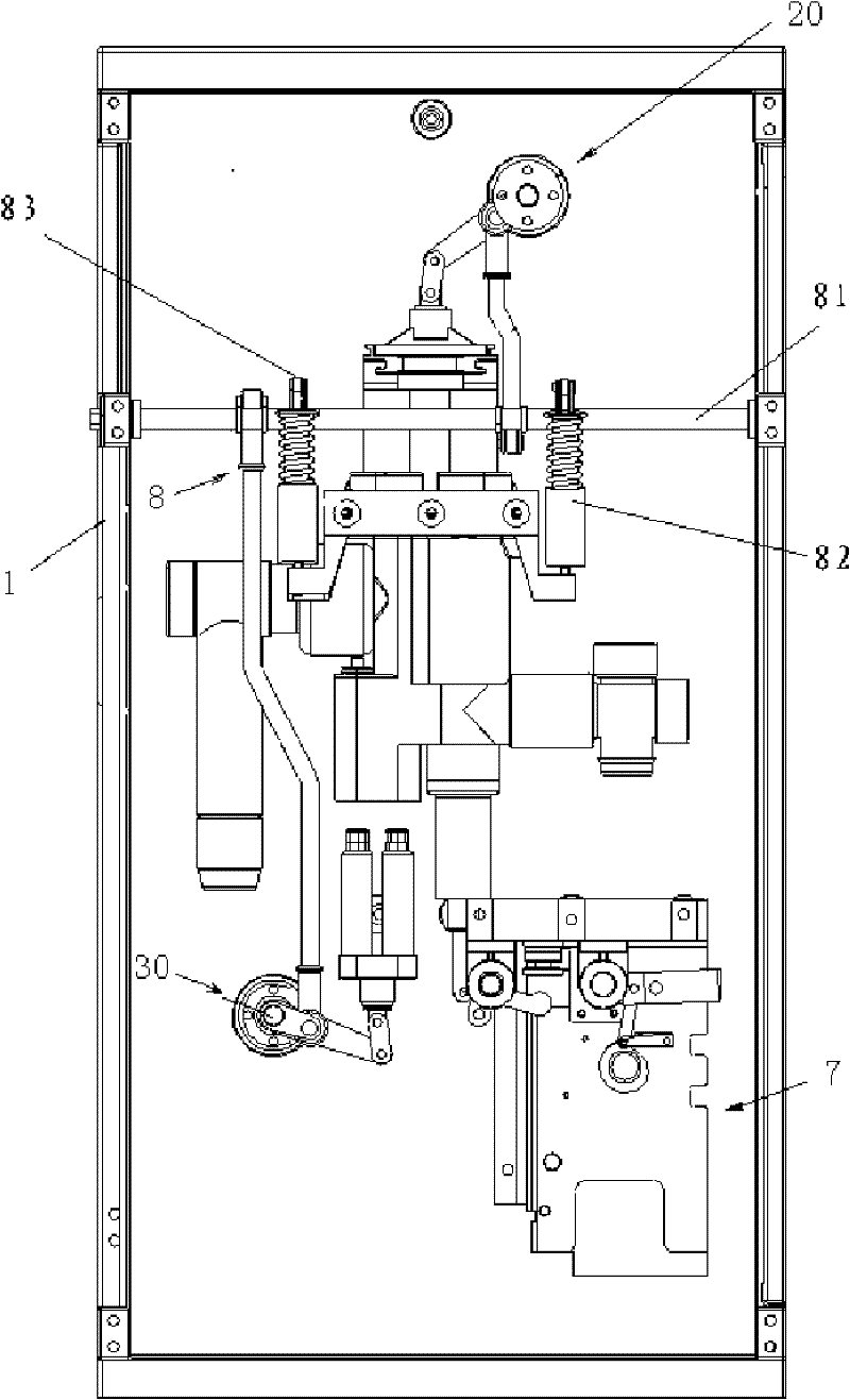 Three-phase communal compact solid insulation high voltage AC vacuum switchgear