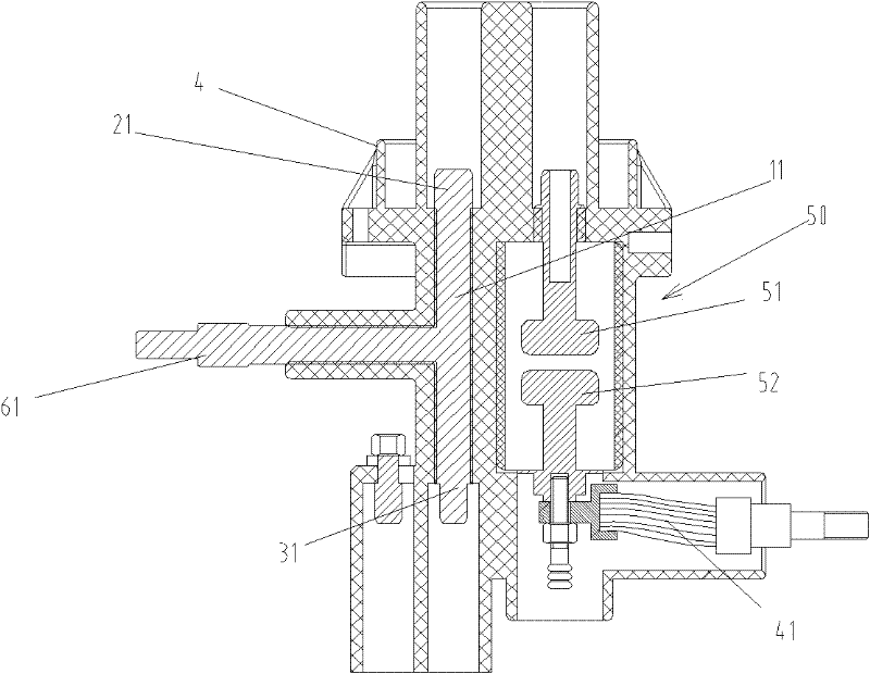 Three-phase communal compact solid insulation high voltage AC vacuum switchgear