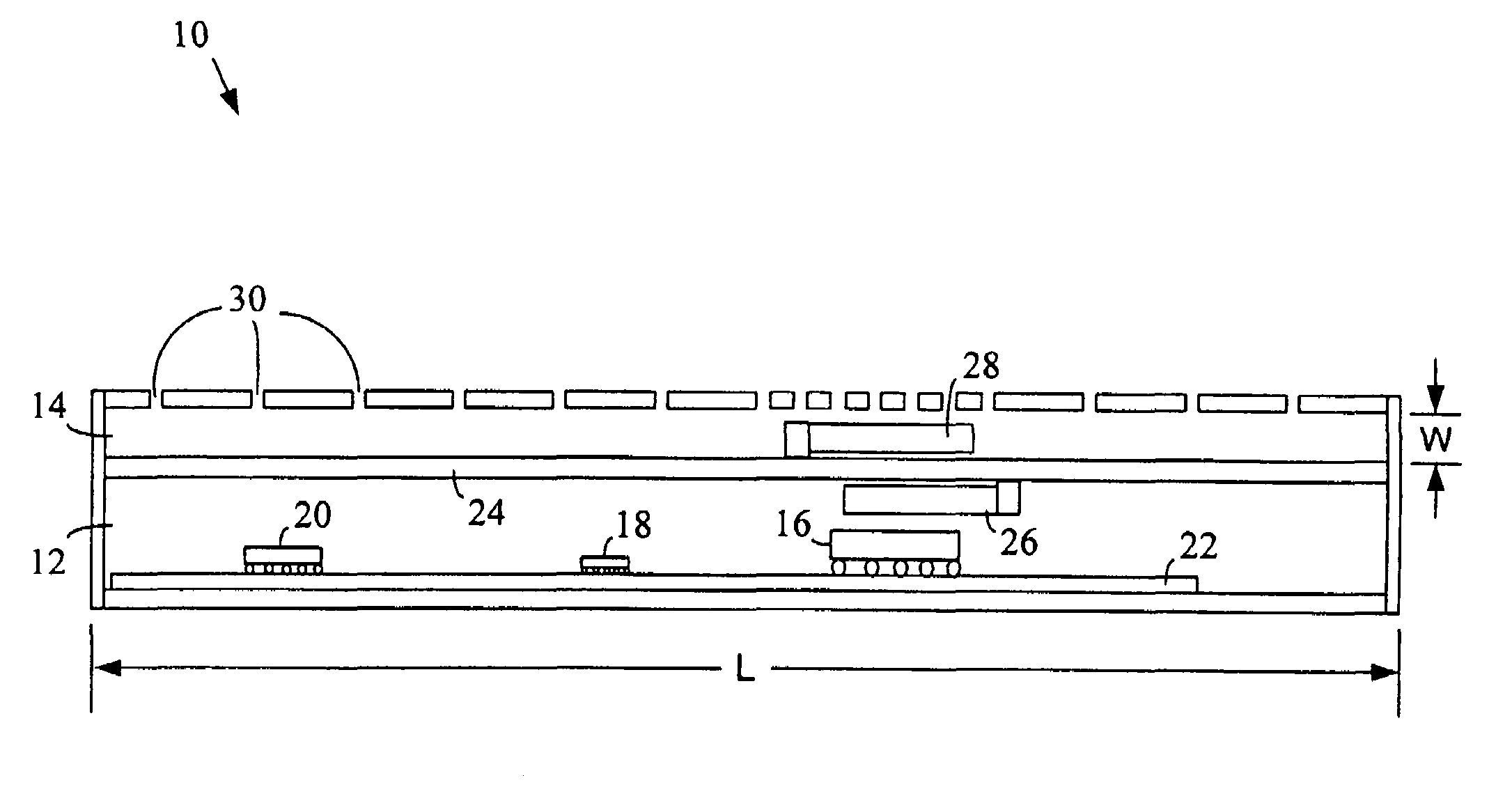 Wireless device enclosure using piezoelectric cooling structures