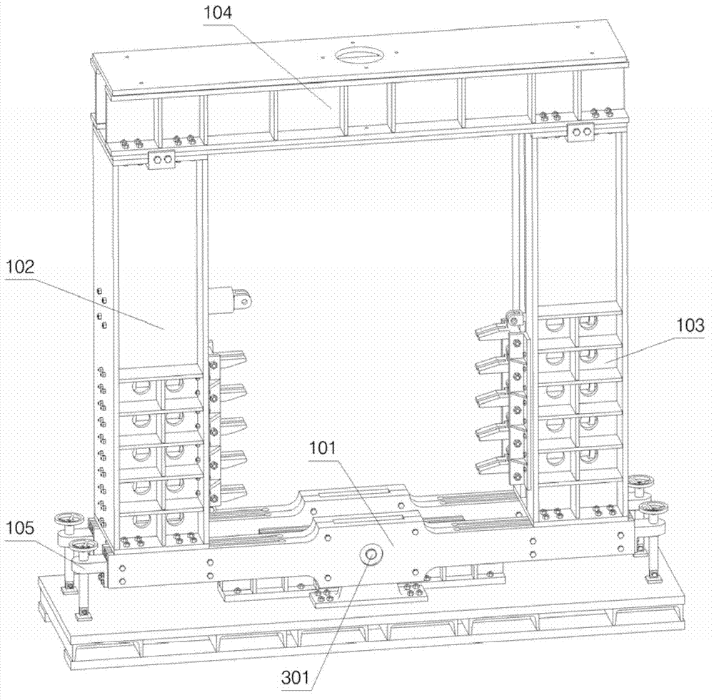 Test device capable of evenly applying axial compression load and shearing load