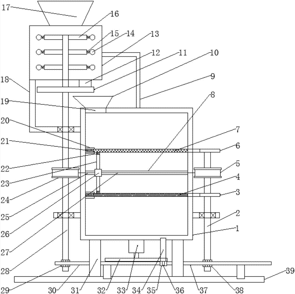 Multistage efficient sand screening device for constructional engineering