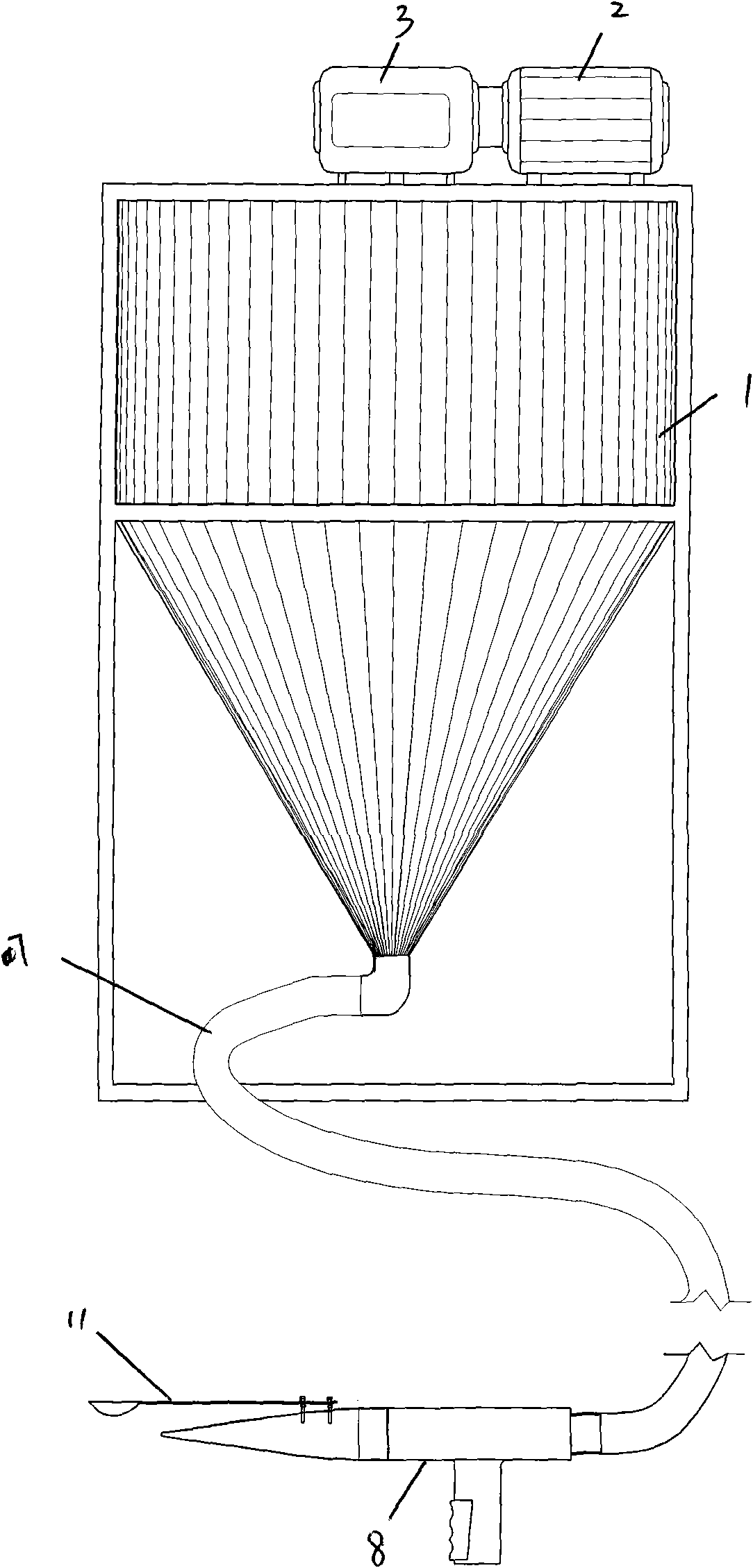 Caulking device and caulking method for building facing bricks