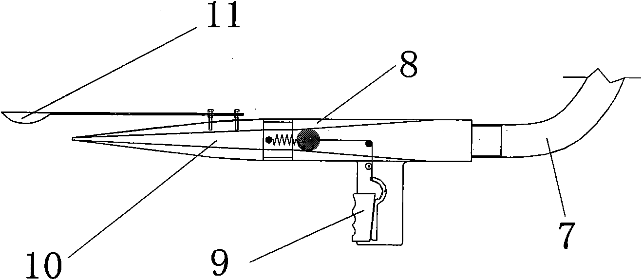 Caulking device and caulking method for building facing bricks