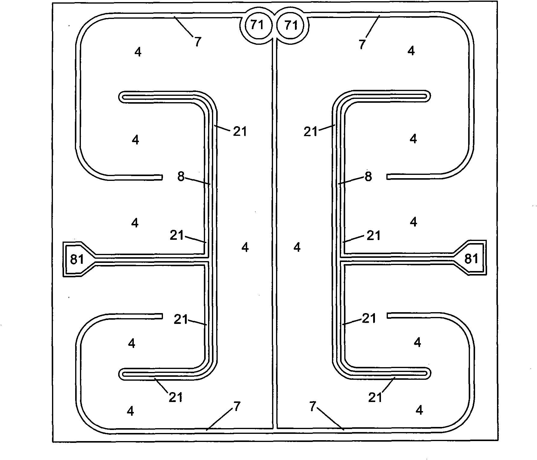 LED (light emitting diode) wafer with evenly distributed current