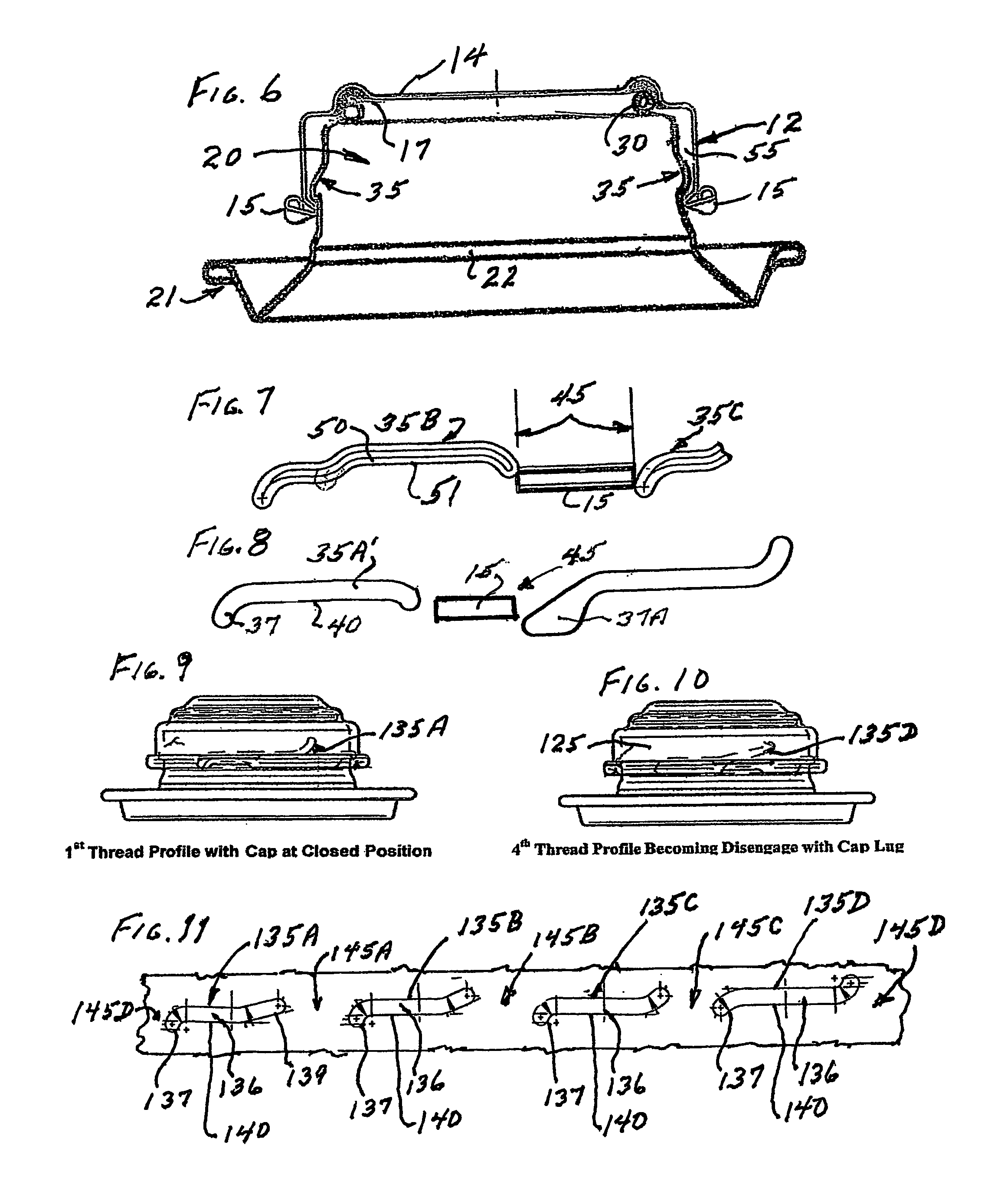 Container and removable closure cap with venting feature