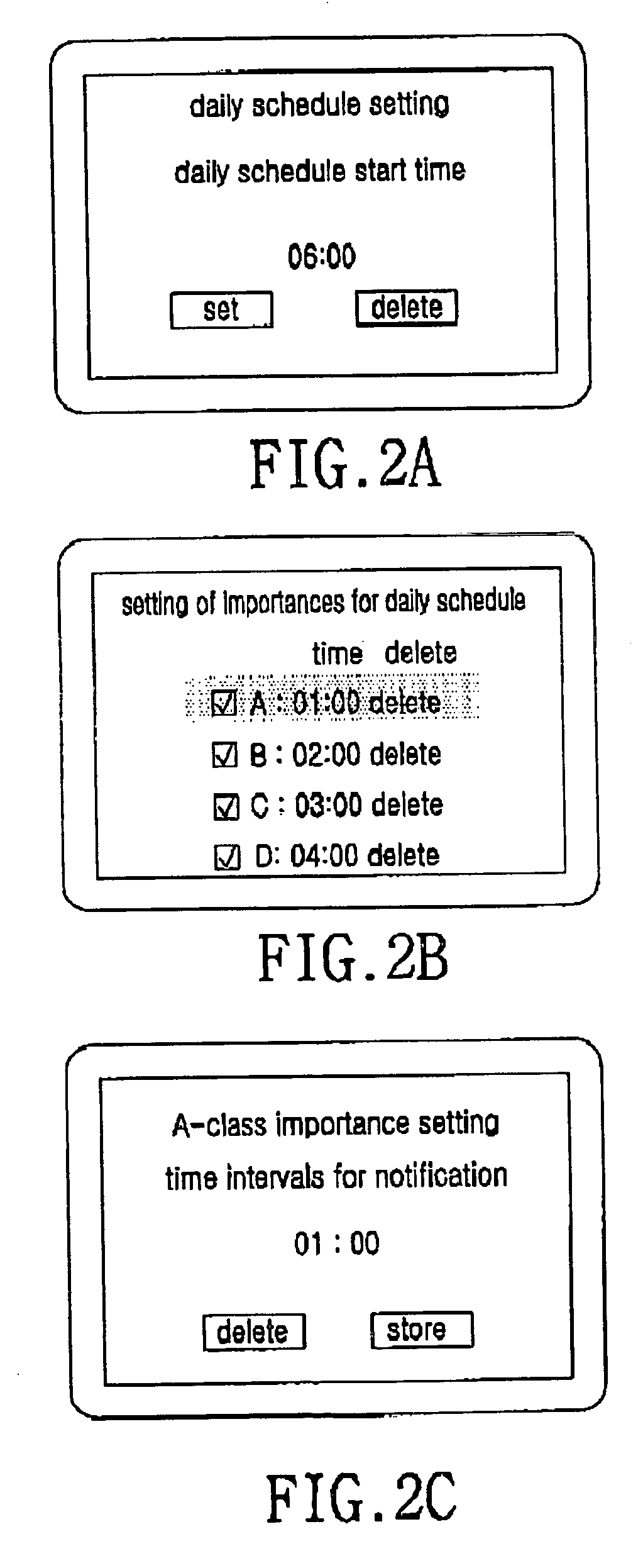 Method for managing a schedule in a mobile communication terminal