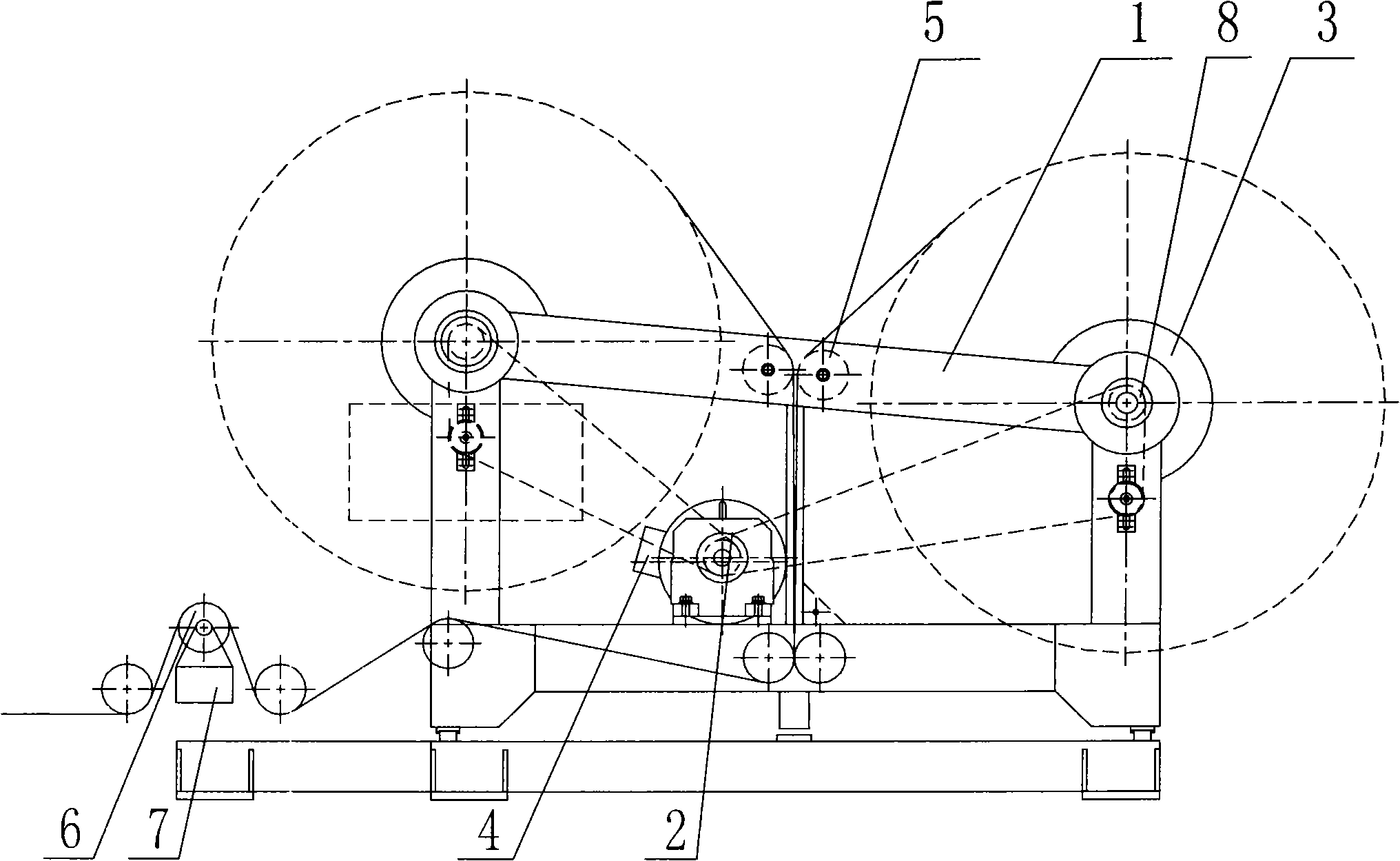 Constant-tension unreeling machine