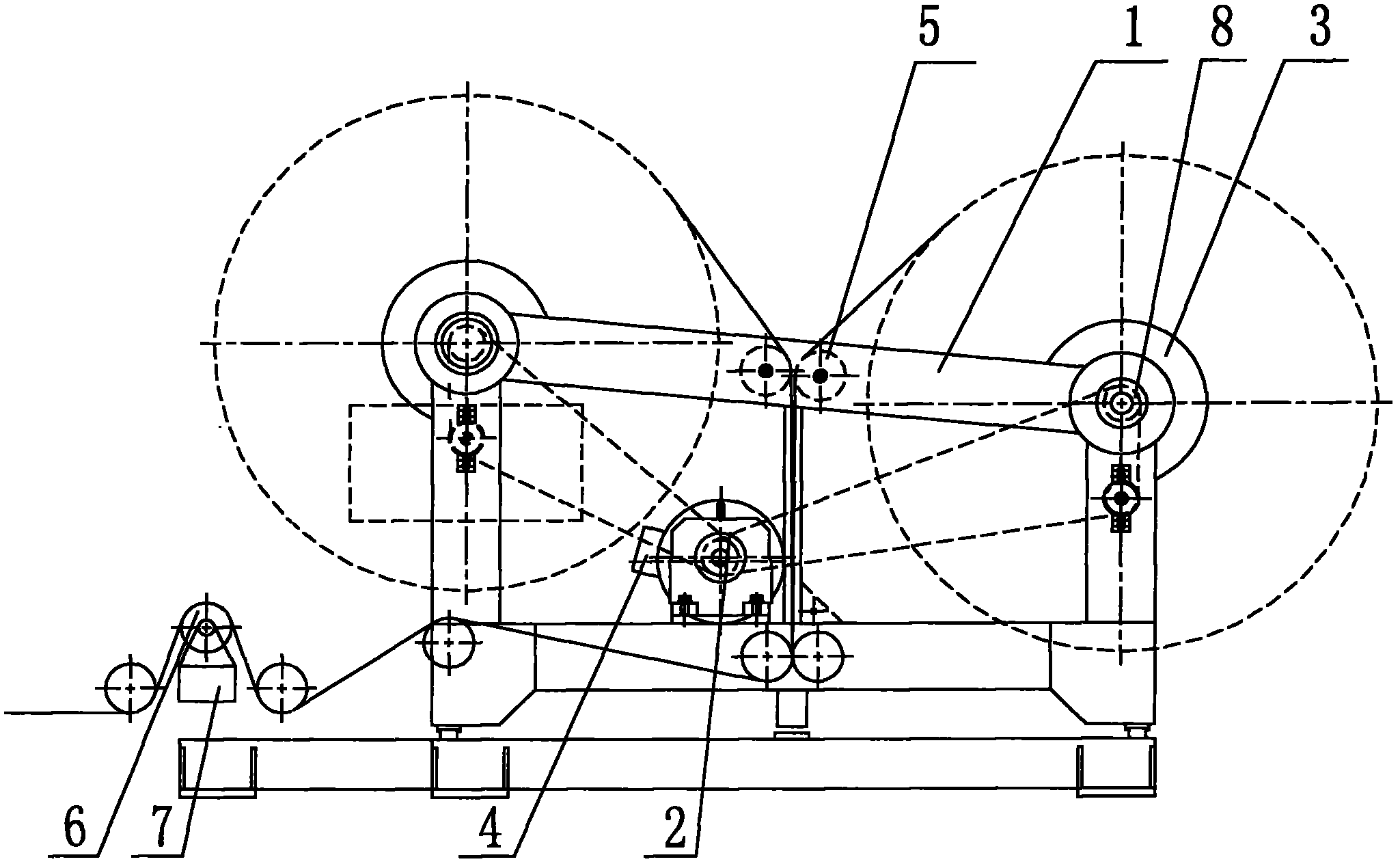 Constant-tension unreeling machine