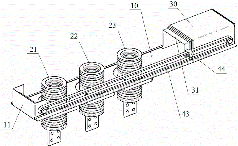 Switch cabinet valve device and switch cabinet using same