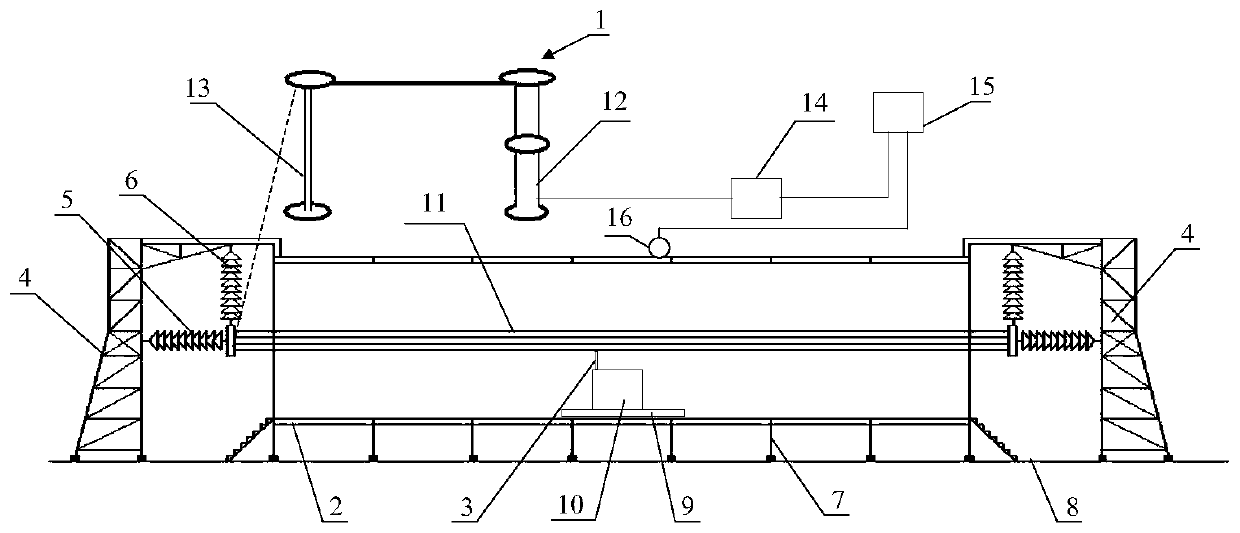 Method and device for testing inductive discharge anti-interference capability of power transmission hot-line work robot