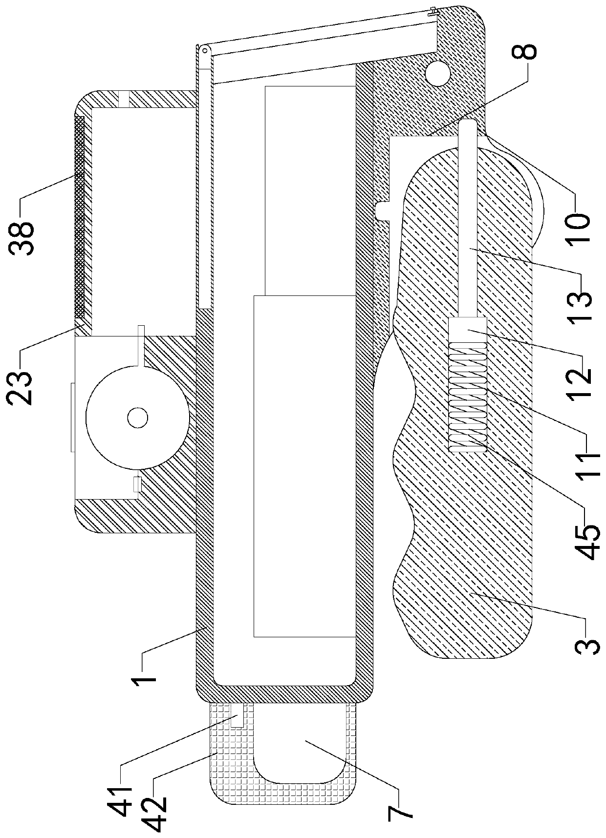 Rapid detection device for heavy metals in soil