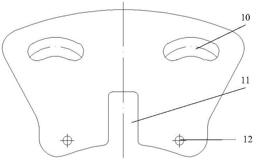 Centrifugal pendulum device with variable rotating radius