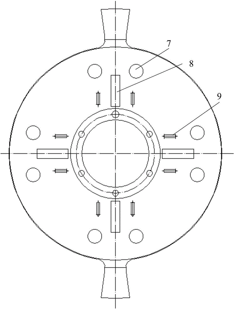 Centrifugal pendulum device with variable rotating radius